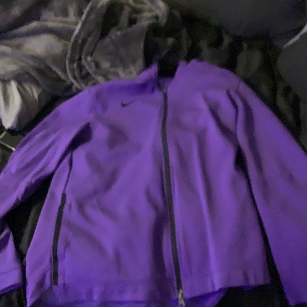 Purple Nike basketball warmup hoodie